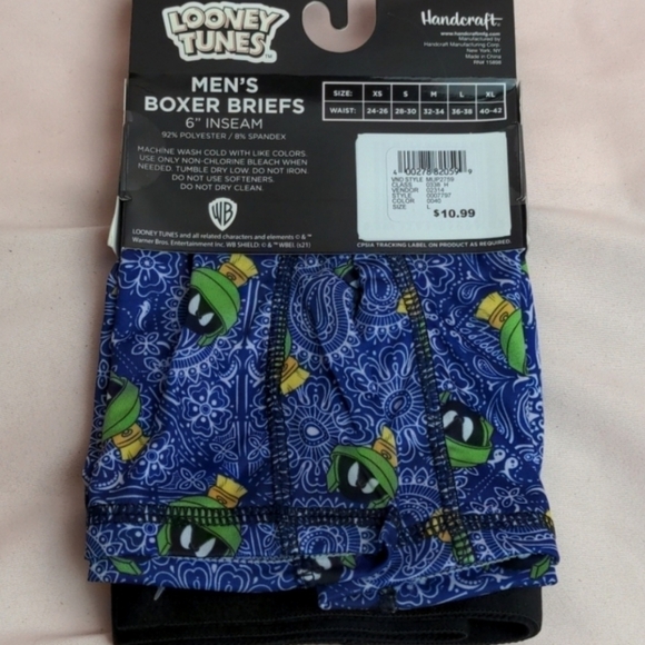 Looney Tunes Marvin the Martian Blue and Green Boxer Briefs size Small - Picture 4 of 6